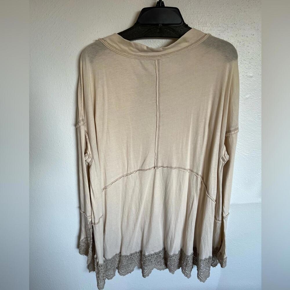 Free People Sparrow Cream Long Sleeve Tunic XS - Picture 7 of 8